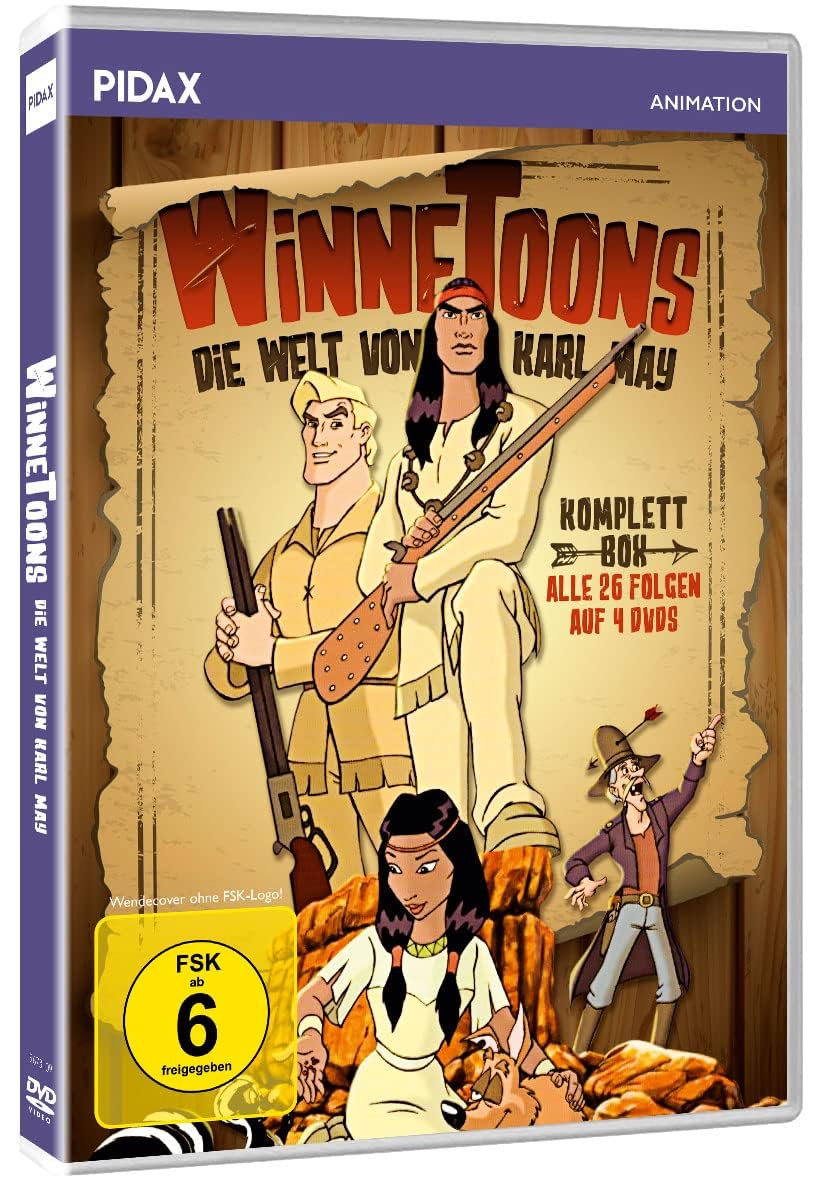 WinneToons - Die Welt von Karl May - Komplettbox mit 26 Folgen - Die Cartoon-Abenteuer von Winnetou und Old Shatterhand- (Pidax Animation) [4 DVDs]