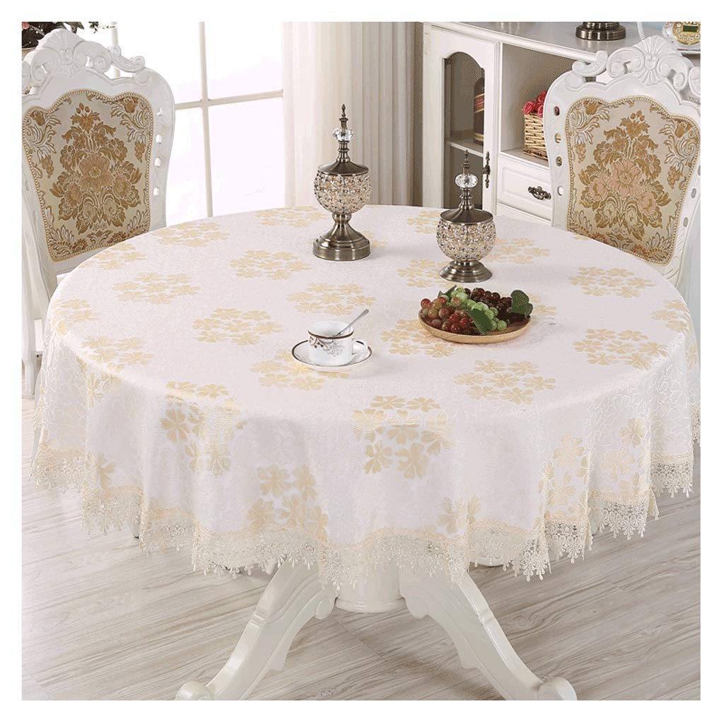 Nappe ronde salon moderne 220cm grand format pour table