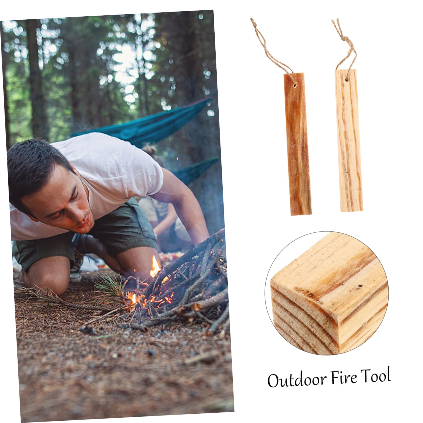 Mipcase 6pièces Kit De Démarrage De Feu pour Camping Allume-feu De Survie De Pin pour Activités De Plein Air Aux Intempéries