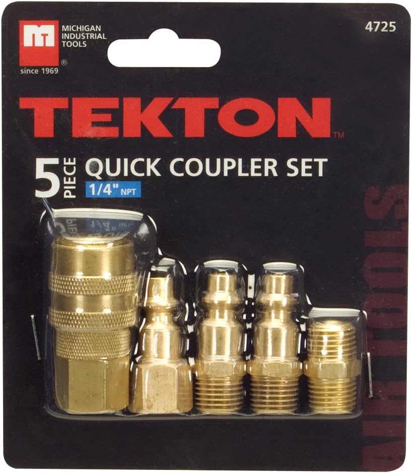 TEKTON 4725 Quick Connect Coupler Set, 5-Piece