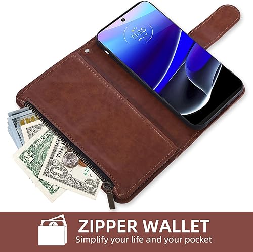 Miniatura 6 de Asuwish Funda para teléfono Motorola Moto G Stylus 5G 2022 con protector de pantalla de vidrio templado y tarjetero de cuero con diseño de flores,