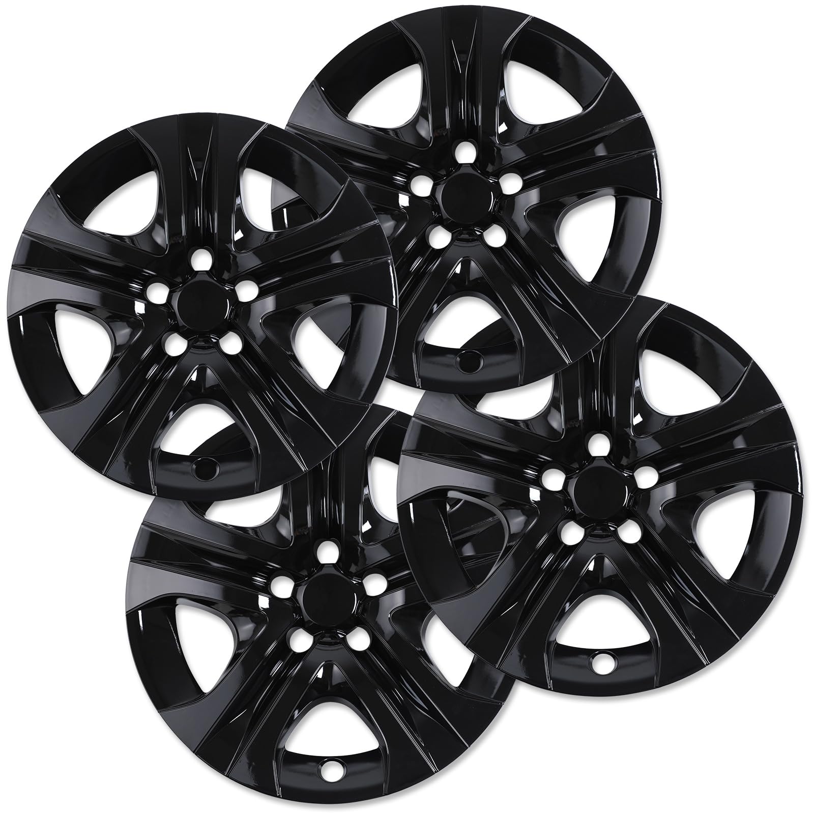 AUTOFREE 17” Wheel Rim Cover for Toyota RAV4 2013-2018,Snap on Design Hubcaps Fit for Steel Wheels,PP Material Hub caps-17 Inch Black Lacquer