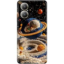 Realme Realme 12 Lite ile Uyumlu K l f, Yapay Bo luk Temal  Desenli, Darbe Emici Silikon