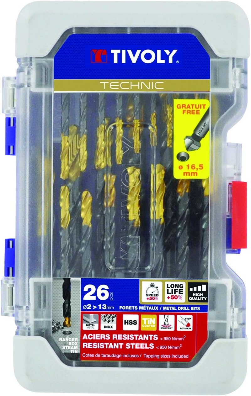 Coffret Tivoly : 6 Forets Métal Cobalt Technic Gradués - Pour Perçage Précis - Neuf Sous Blister