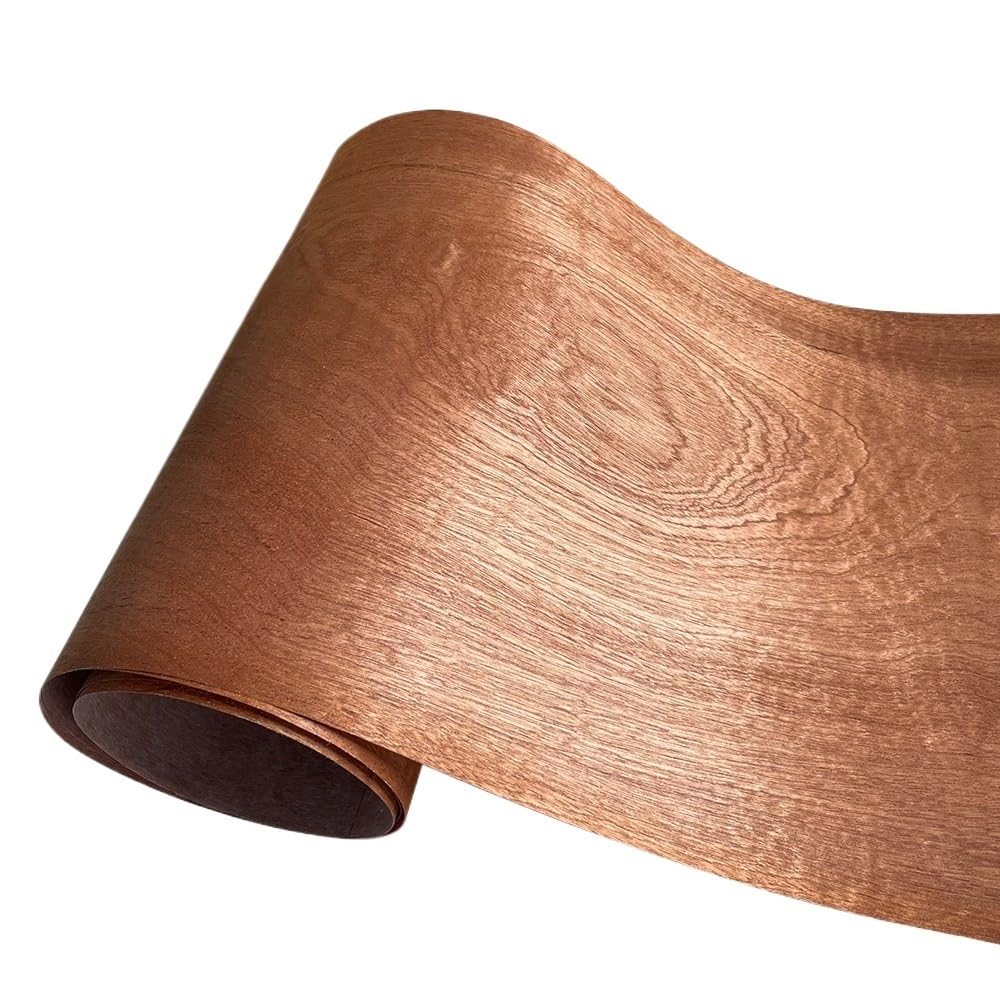Chapa de sapeli Natural de 35cm de Ancho, Hoja Fina de Madera, Altavoz Artesanal, Guitarra, Muebles de renovación Hechos a Mano, Panel de Piel de 240cm