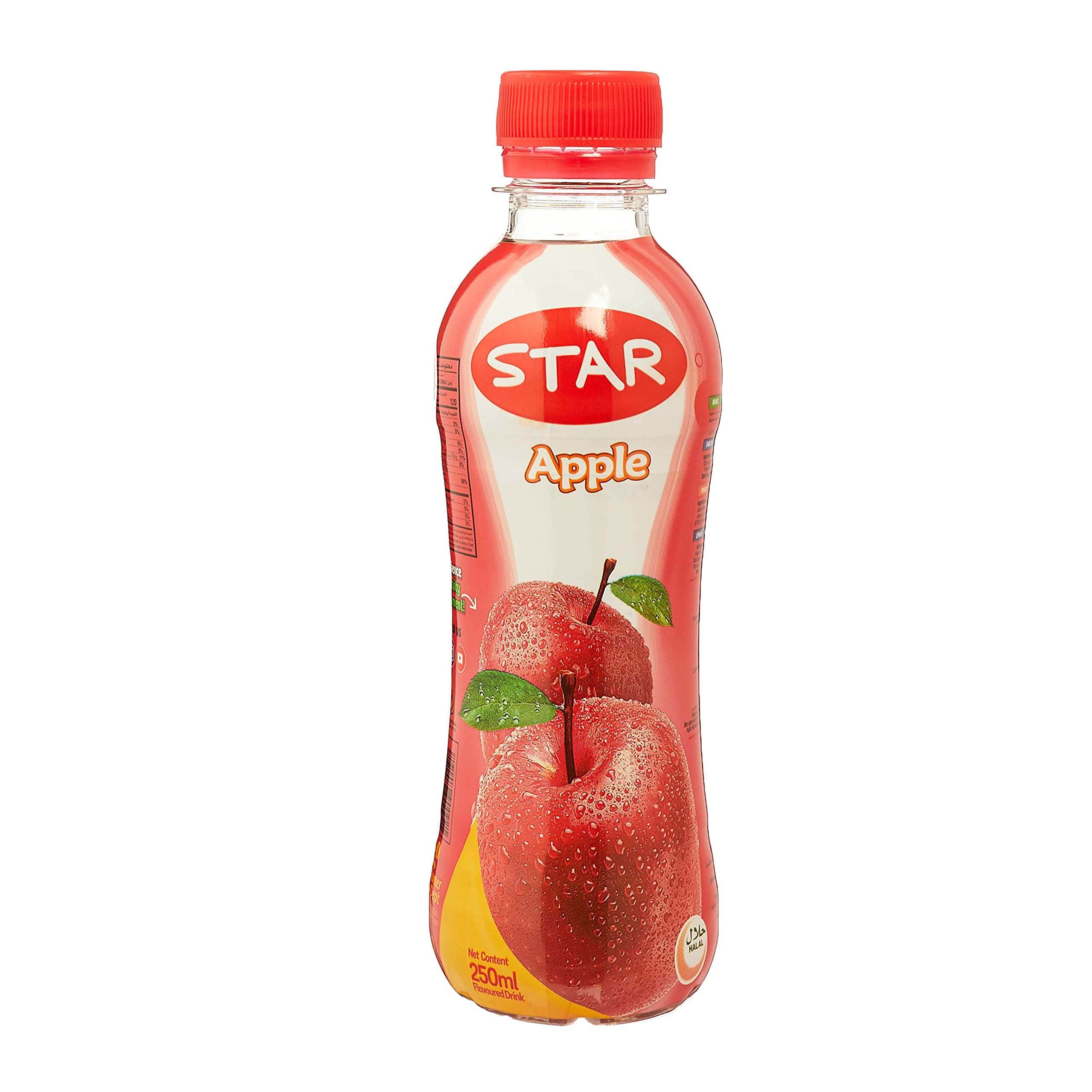 STAR Apple Flavoured Fruit-Juice, refreshing and energizing Apple-Drink, 250ml bottle