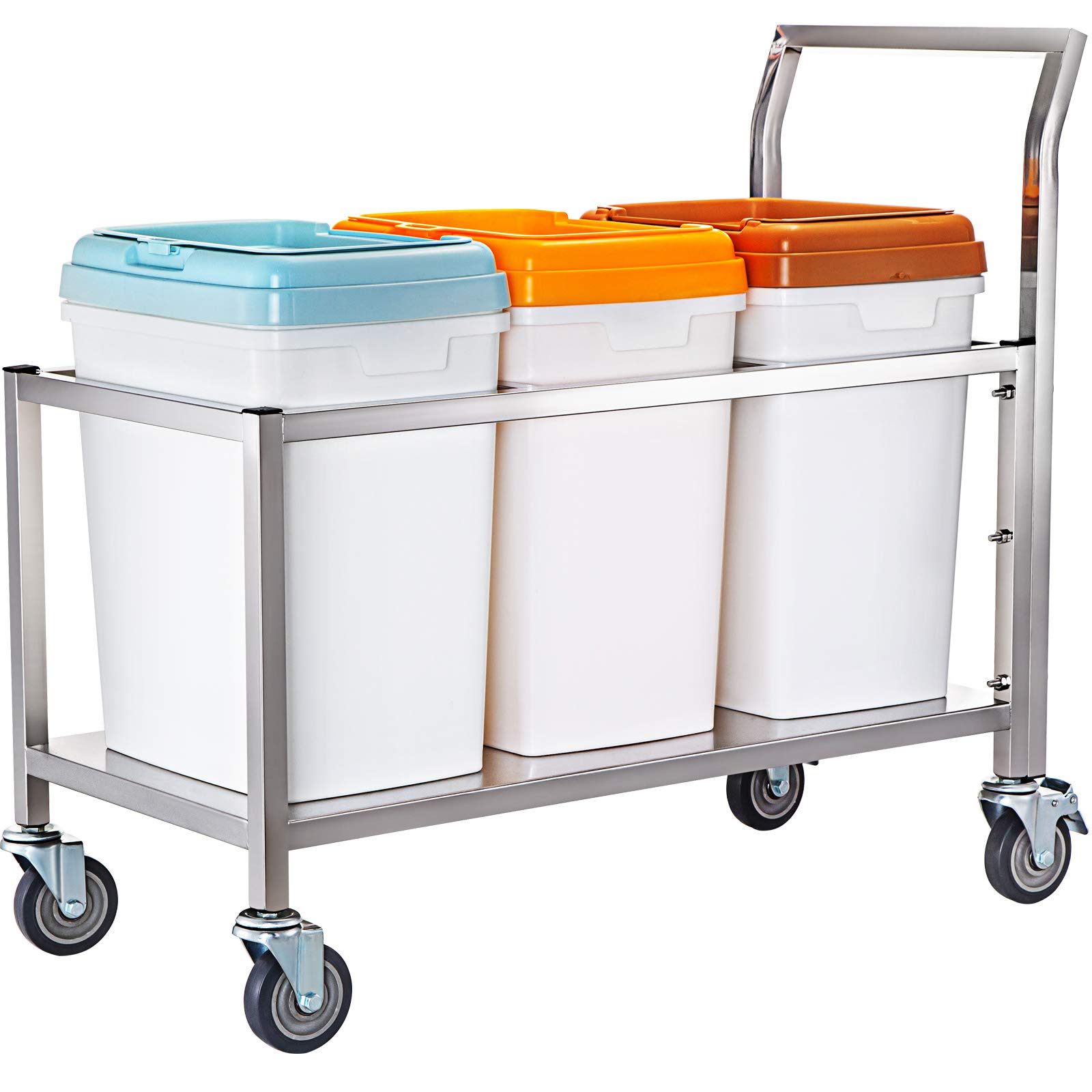 Buy VEVOR Triple Ingredient Bin Cart 3 x 7.3 Gallons Ingredient Storage