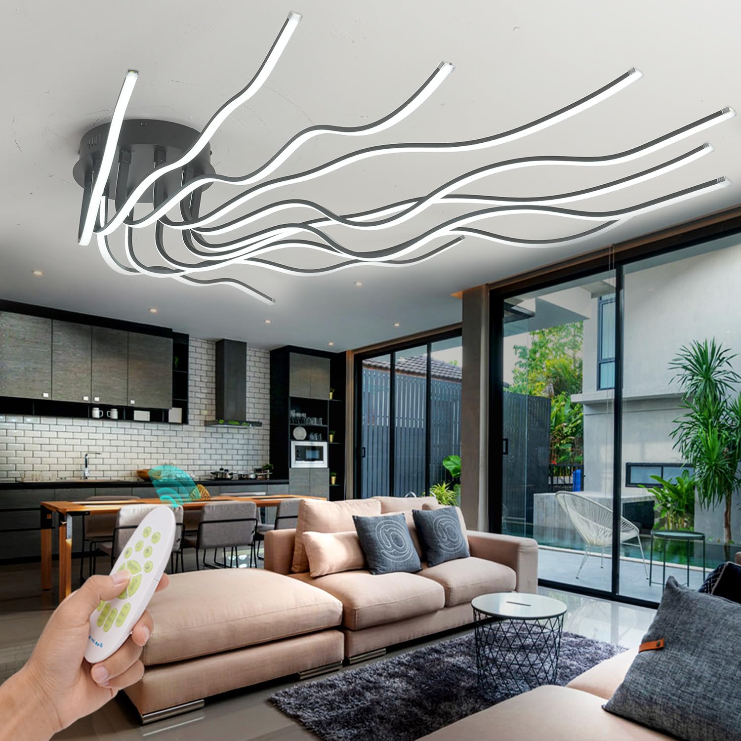 Photo 1 of Guang Shuo 10-Light Dimmable LED Flush Mount Ceiling Light