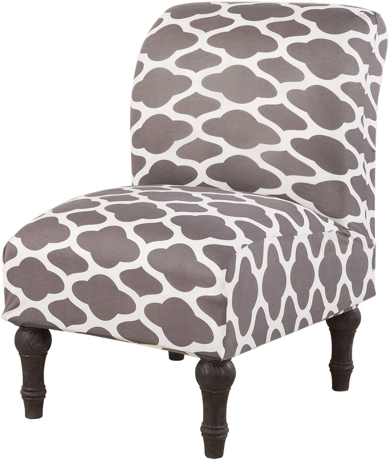 Surrui Armless Accent Chair Cover Slipcover Stretch Jacquard Furniture Protector Covers for Living Room #1 One Size
