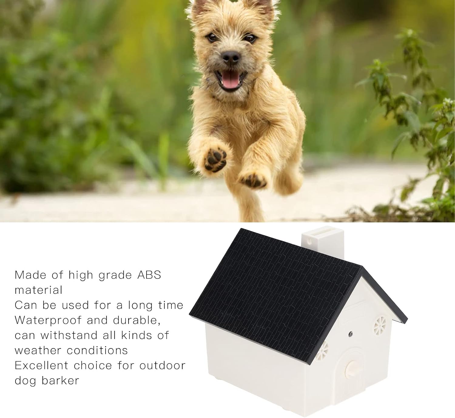 Ultrasonic Dog Barking Control Device, Adjustable Control Water Proof Lightweight Abs Material Bark Deterrent with Lanyard for Small Medium Large Dogs Outdoor Indoor Use