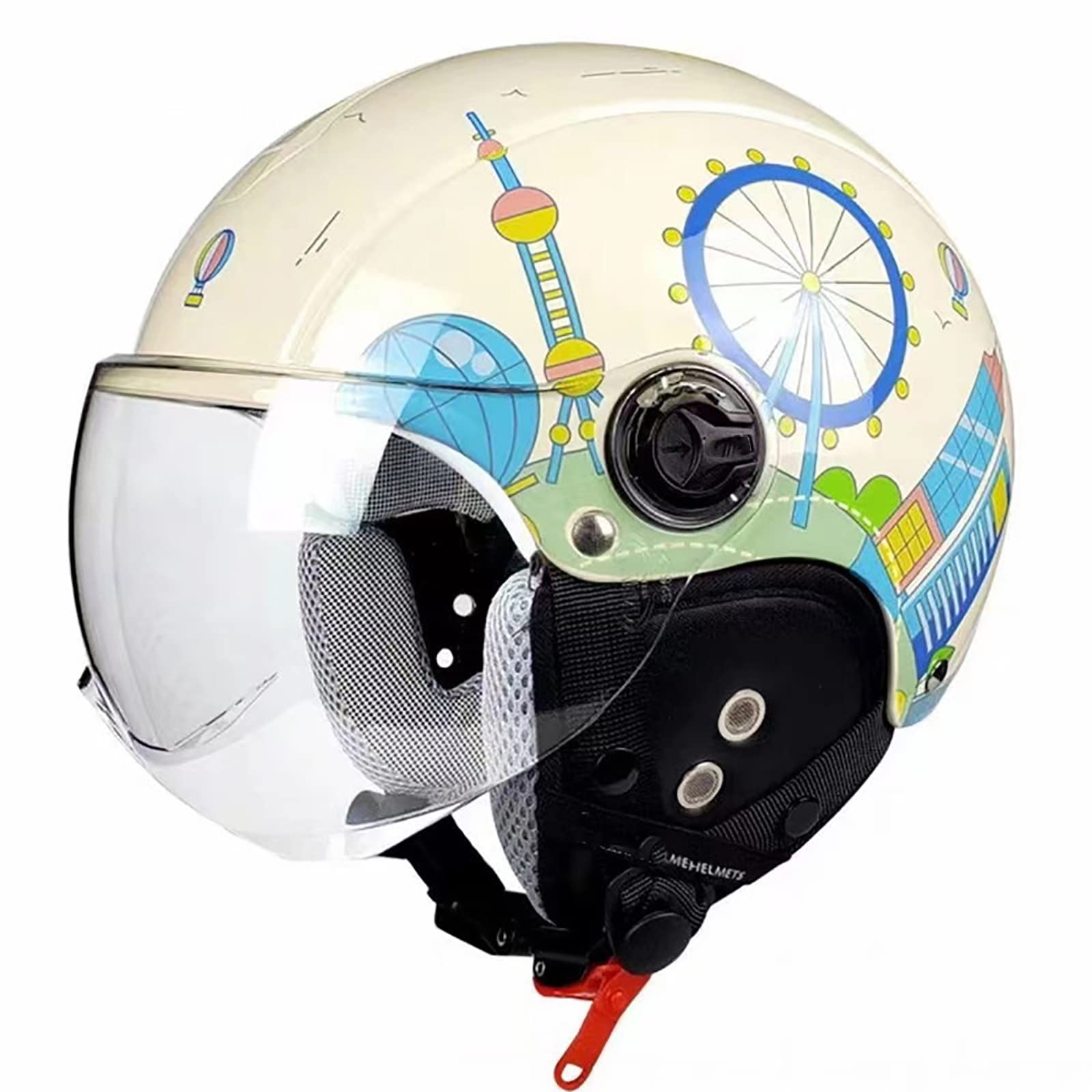 Casco Jet ciclomotor retro JATIBOSH contra el desgaste y los golpes urbanos