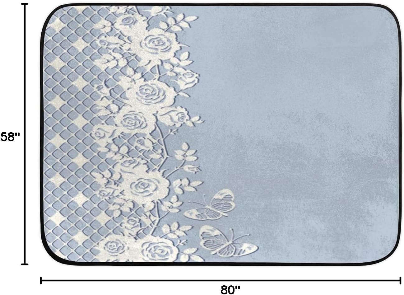 5 x 7 feet Shabby Chic Style Super Soft Area Rug for Kids Baby Nursery, Carpets for Entryway Laundry Kids Room Nursery, Dorm Rugs for Grils Boys