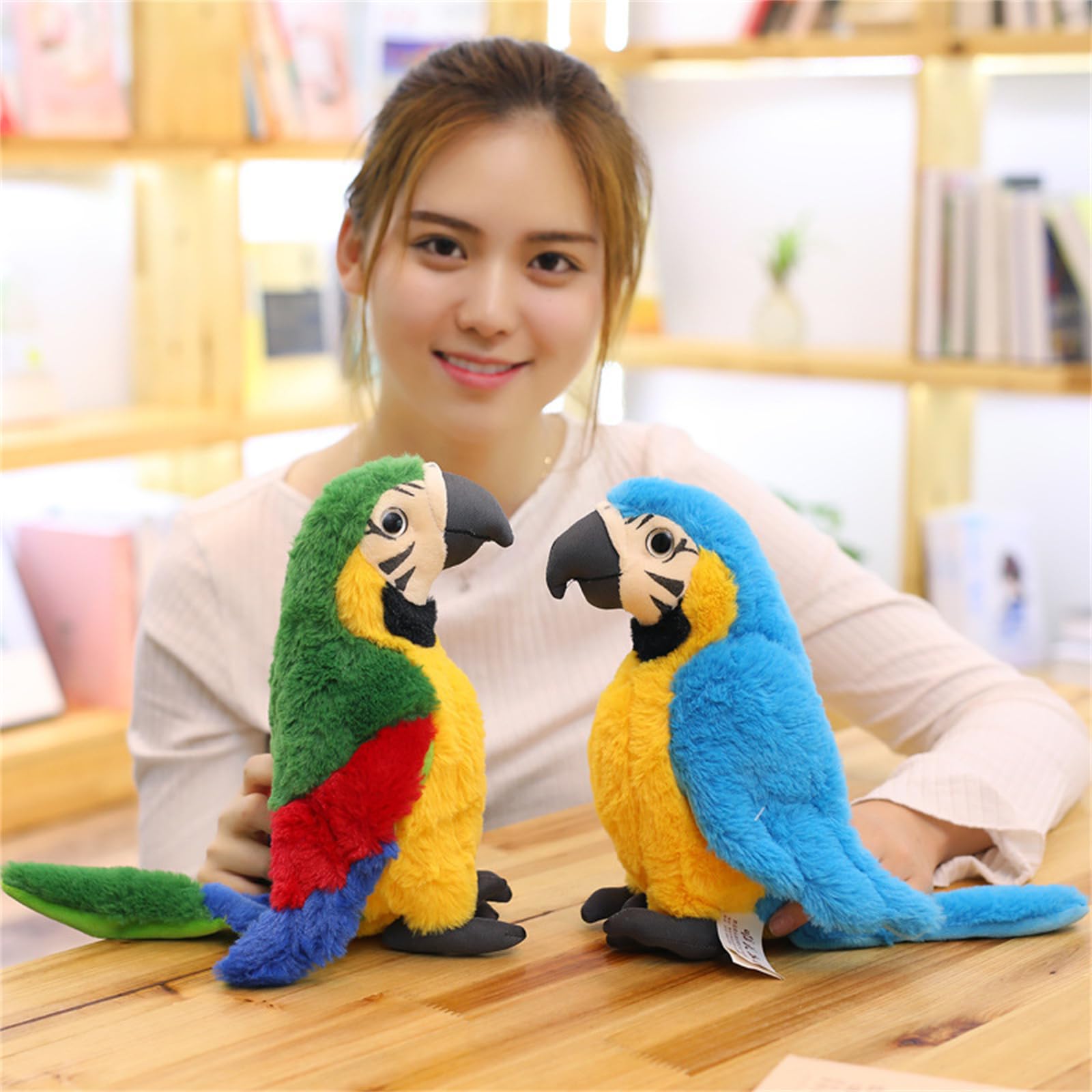 champracer Peluche a forma di pappagallo per bambini, morbido peluche per bambini, lunghezza 30 cm, blu, giallo, pappagallo, parrot, peluche per bambini, ragazze, ragazzi (30 cm, rosso)