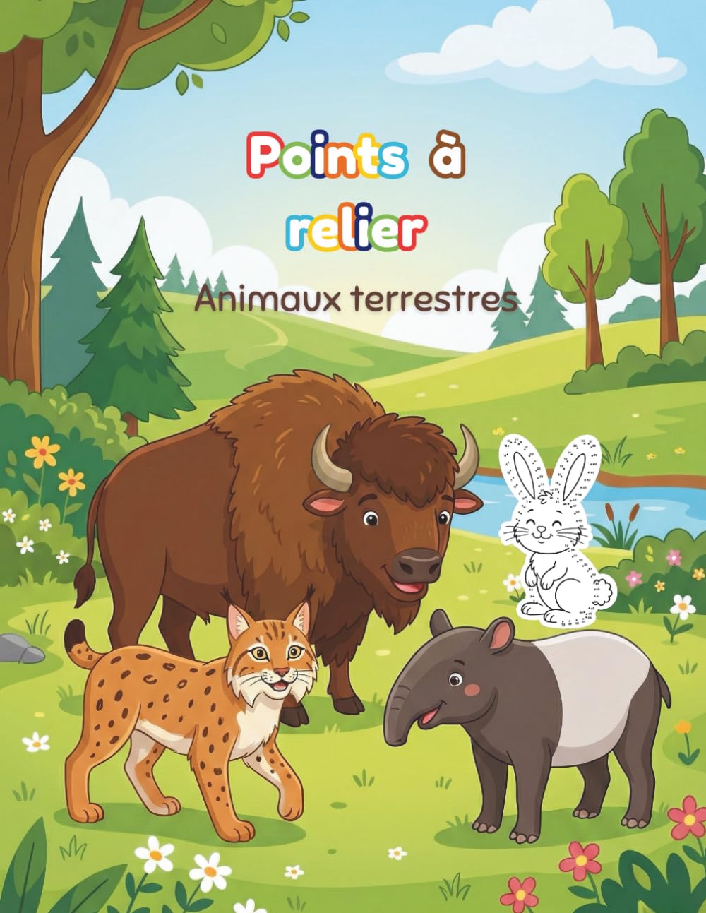 Points à relier: Animaux terrestres pour les enfants