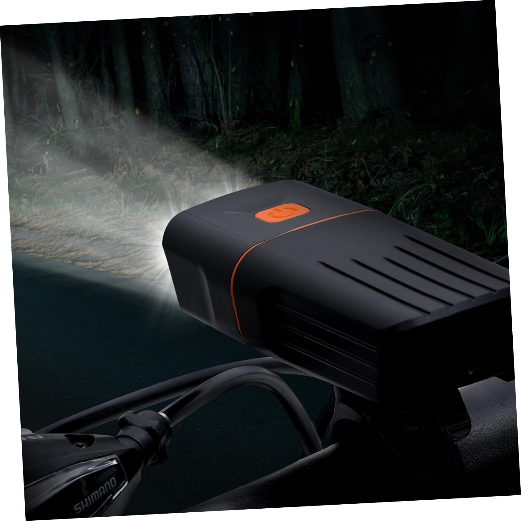 BESPORTBLE Luces De Las Ruedas Luces De Bicicleta para Andar De Noche Asiento Luz Trasera para Solar Luces De Bicicleta Recargables Linterna Recargable Luces De Ciclo Faro Black Abs