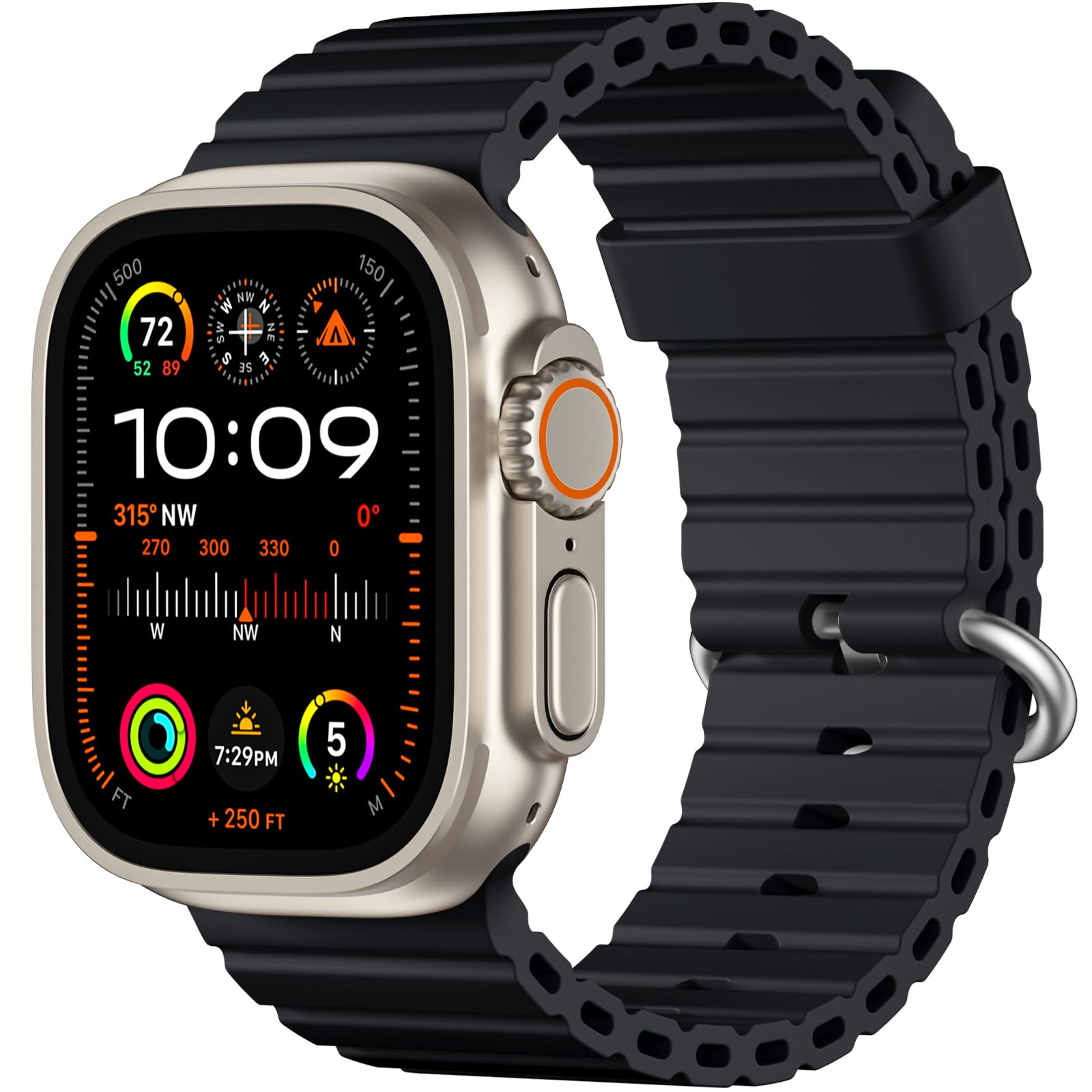 DaQin Ocean Band for Apple Watch Ultra 3/2/1 49mm, Series 11 10 46mm, Series 9/8/7 45mm, SE3/SE2/SE/Series 6/5/4 44mm, Series 3 42mm, Sport Silicone