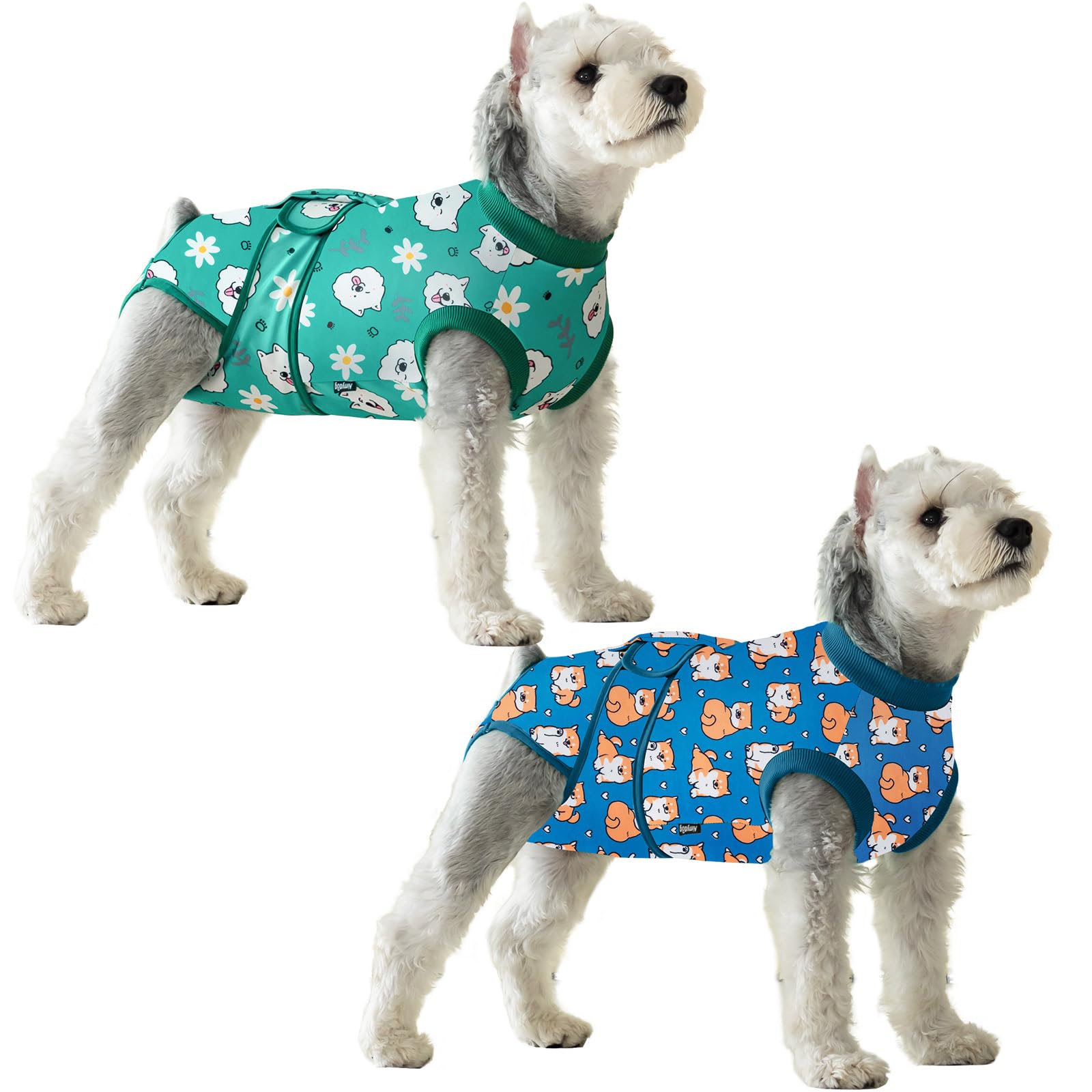 2 Packs Dog Surgery Recovery Suit,Dog Recovery Suit After Surgery for Female Spay Male Neuter,Soft Anti Licking Recovery Suit for Dogs,Dog Onesie for Abdominal Wounds,S
