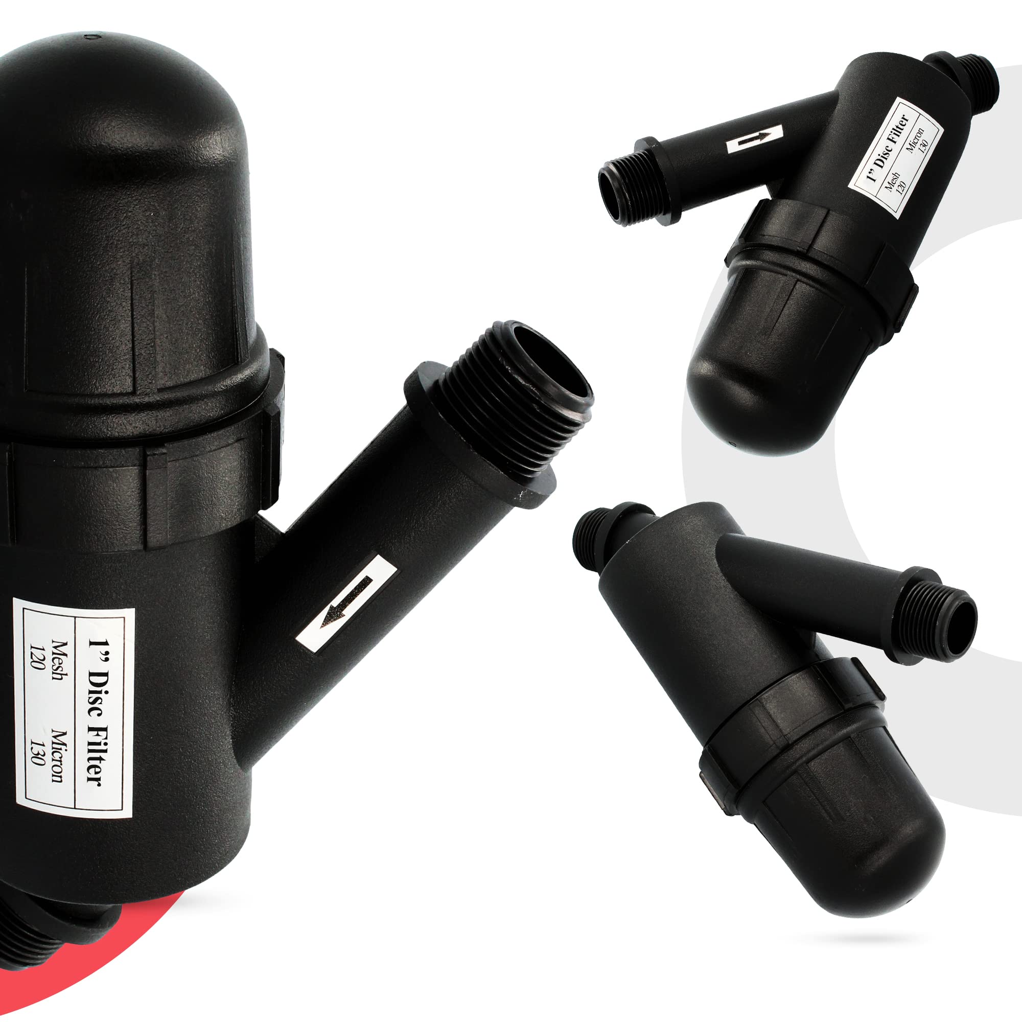 Instalguru Filtr tarczowy, filtr nawadniający 120 MESH 1" AG filtr do wody, nawadnianie kropelkowe, prace ogrodowe, rolnictwo, filtry, system zraszania, filtr do pompy wodnej, filtr hydroforowy, akcesoria ogrodowe