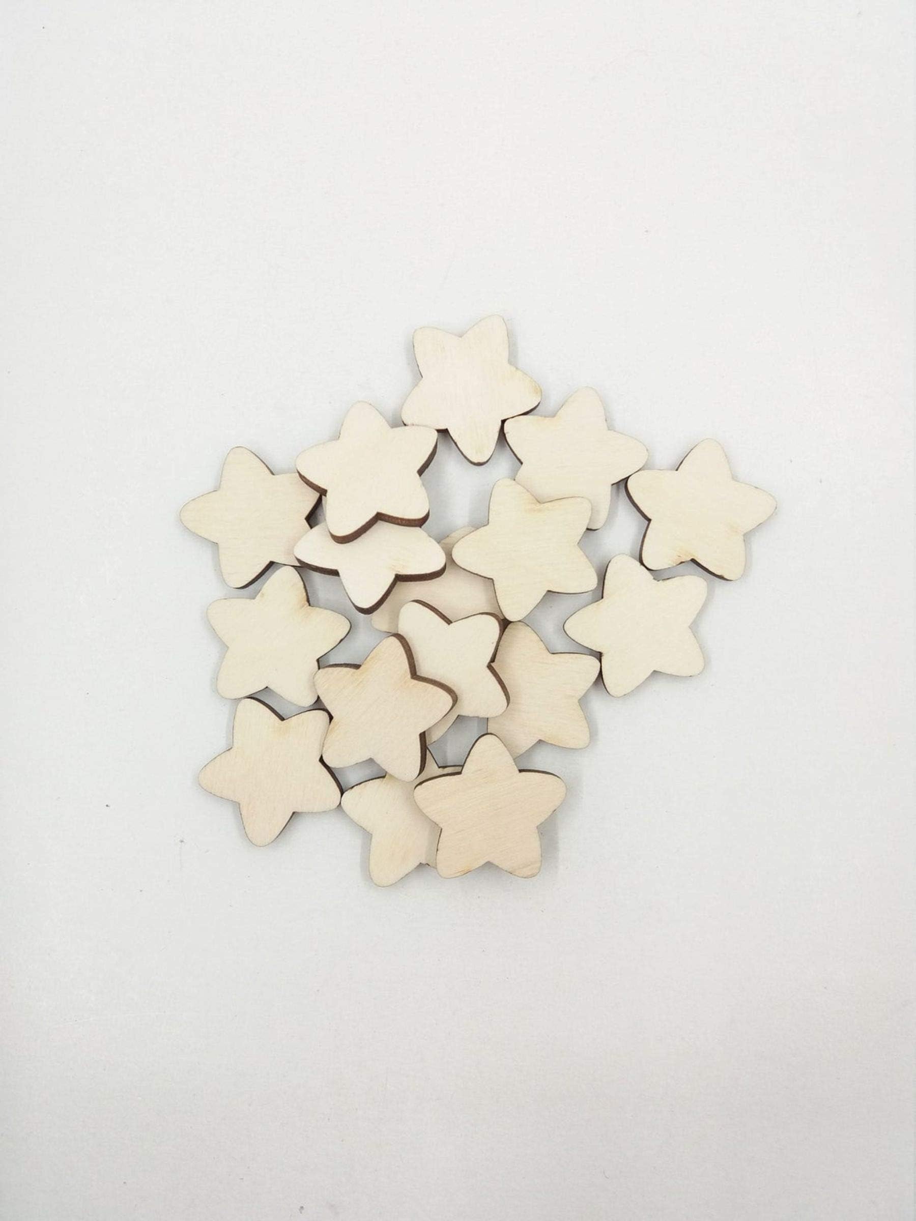 Sticker Hub Star Wooden Laser Cut for Decoration DIY Products_WCO310