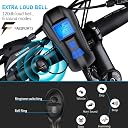 FABSPORTS Rechargeable ABS LED Bicycle Front/Head Light with USB with Speedometer, Odometer and is Waterproof, Suitable for All Mountain and Road Bicycle and Bikes (Black) gallery image