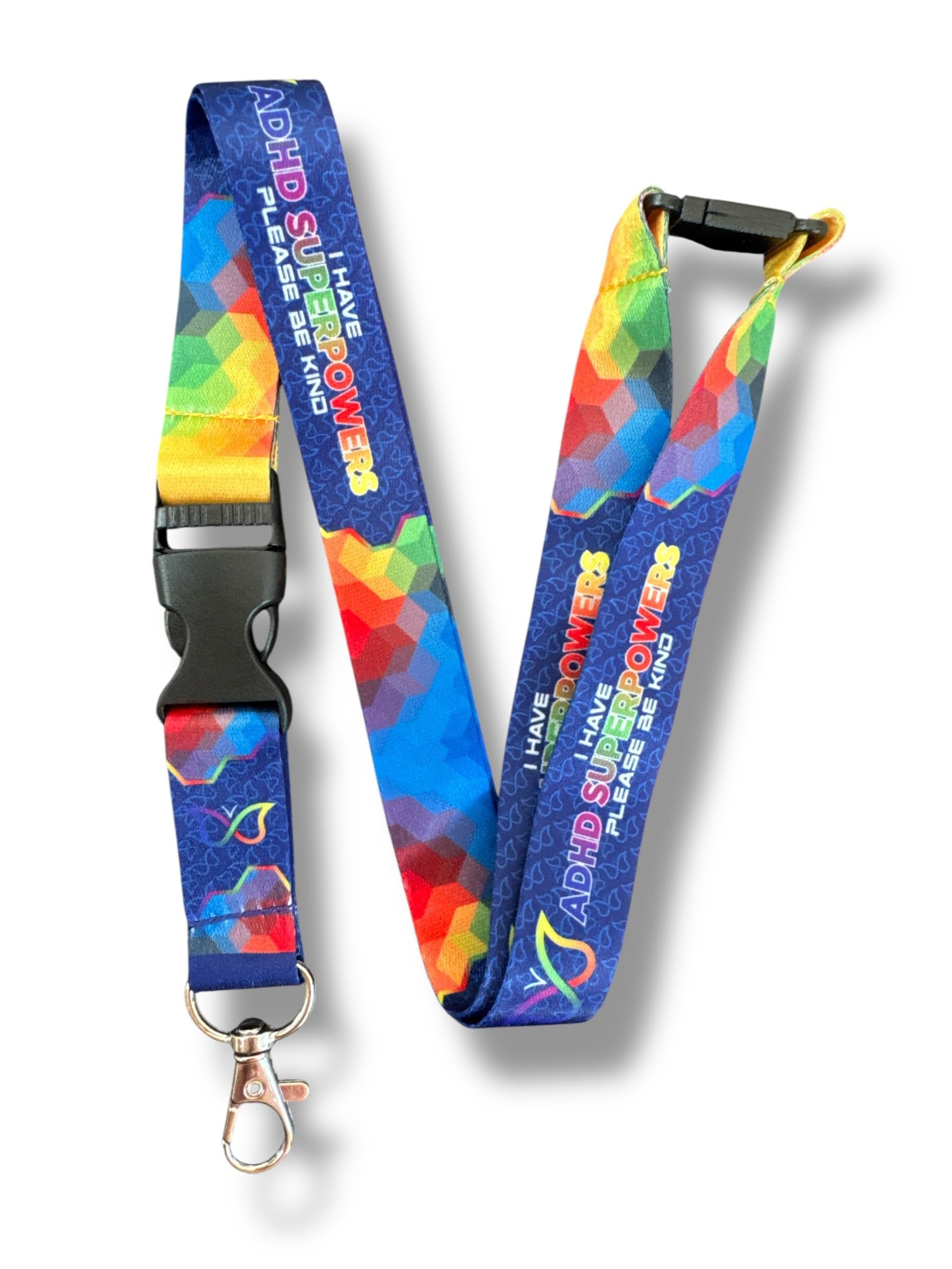 PAC Supplies Global ADHD Awareness Lanyard, I have ADHD Super Powers, Please Be Patient