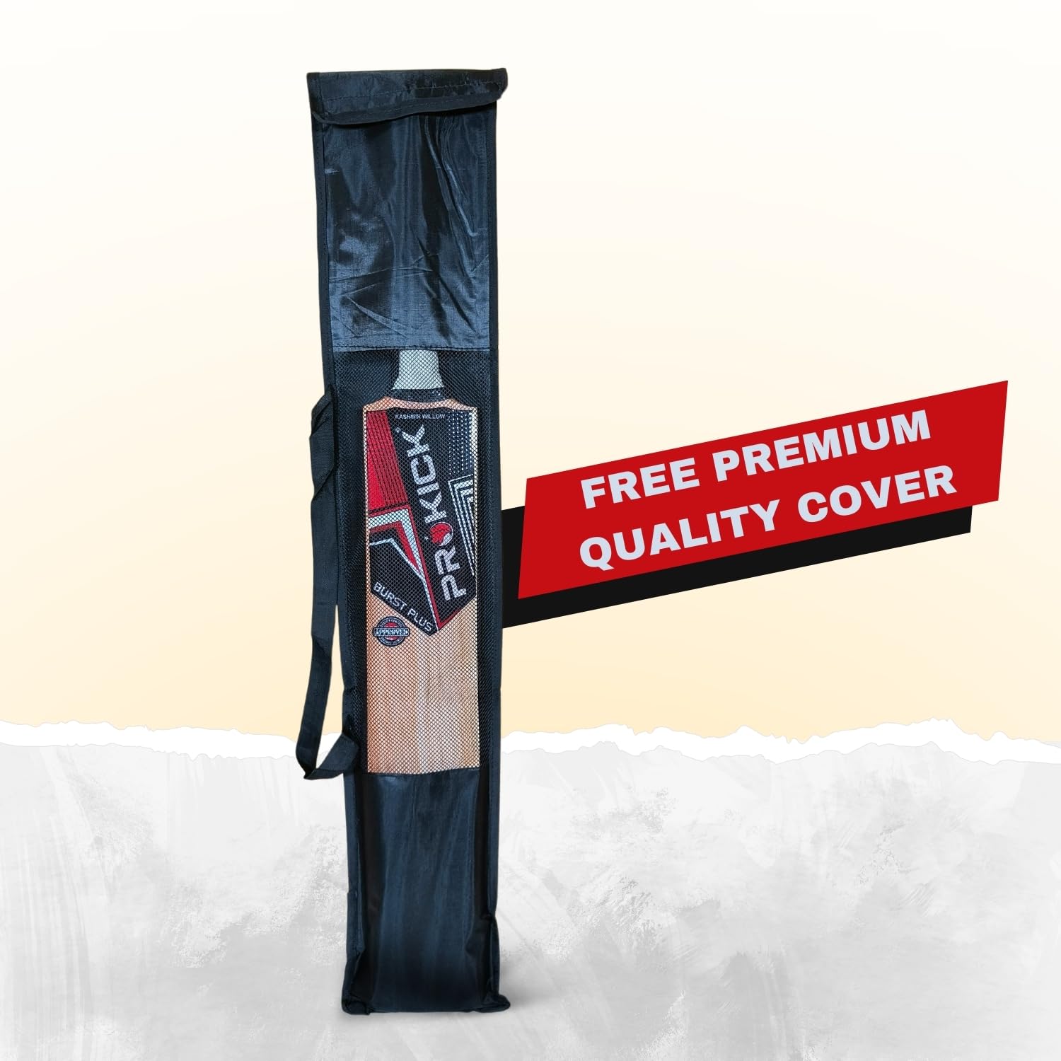 Prokick Burst Plus Kashmir Willow Scoop Cricket Tennis Ball Bat with Cover|Single Blade Full Size Scoop Design Tennis Ball Bat Suitable for Both Hard and Soft Tennis Balls (Size: Short Handle) - Image 8 thumbnail