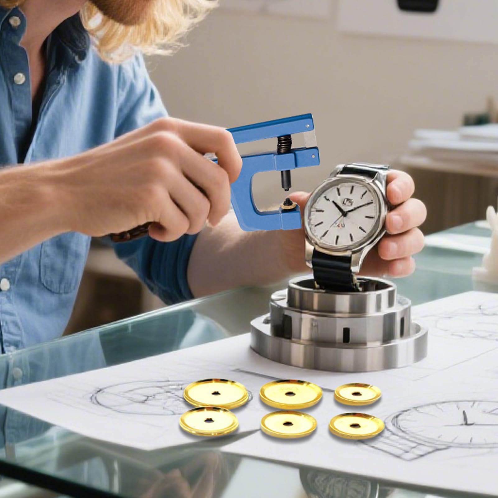 Herramienta de Prensa para Relojes Herramientas Relojeras de Precisión