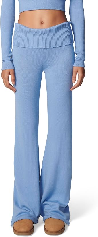 Florence by Mills Womens Barre Collection Foldover Wide Leg Pant