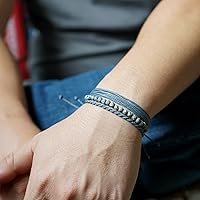 Vista 247 de Handmade Natural Stone Beaded Healing Bracelet Gift for Men Adjustable Rope String Bracelet