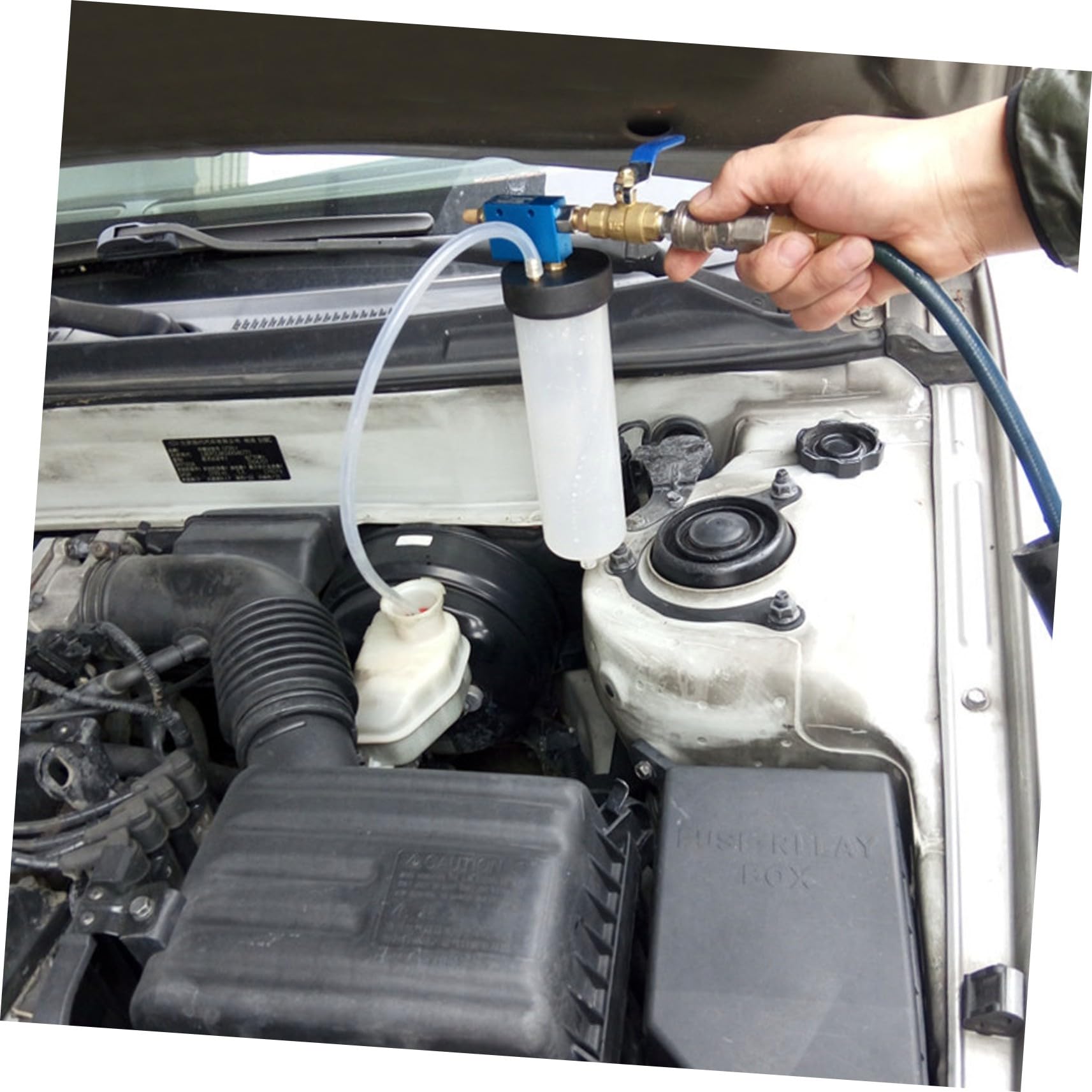 Manguera Ácidos Frenos y Boquilla Cónica Plástico Coche de Álcalis Kit para Purgador Líquido Resistente Profesional para Uso Personal