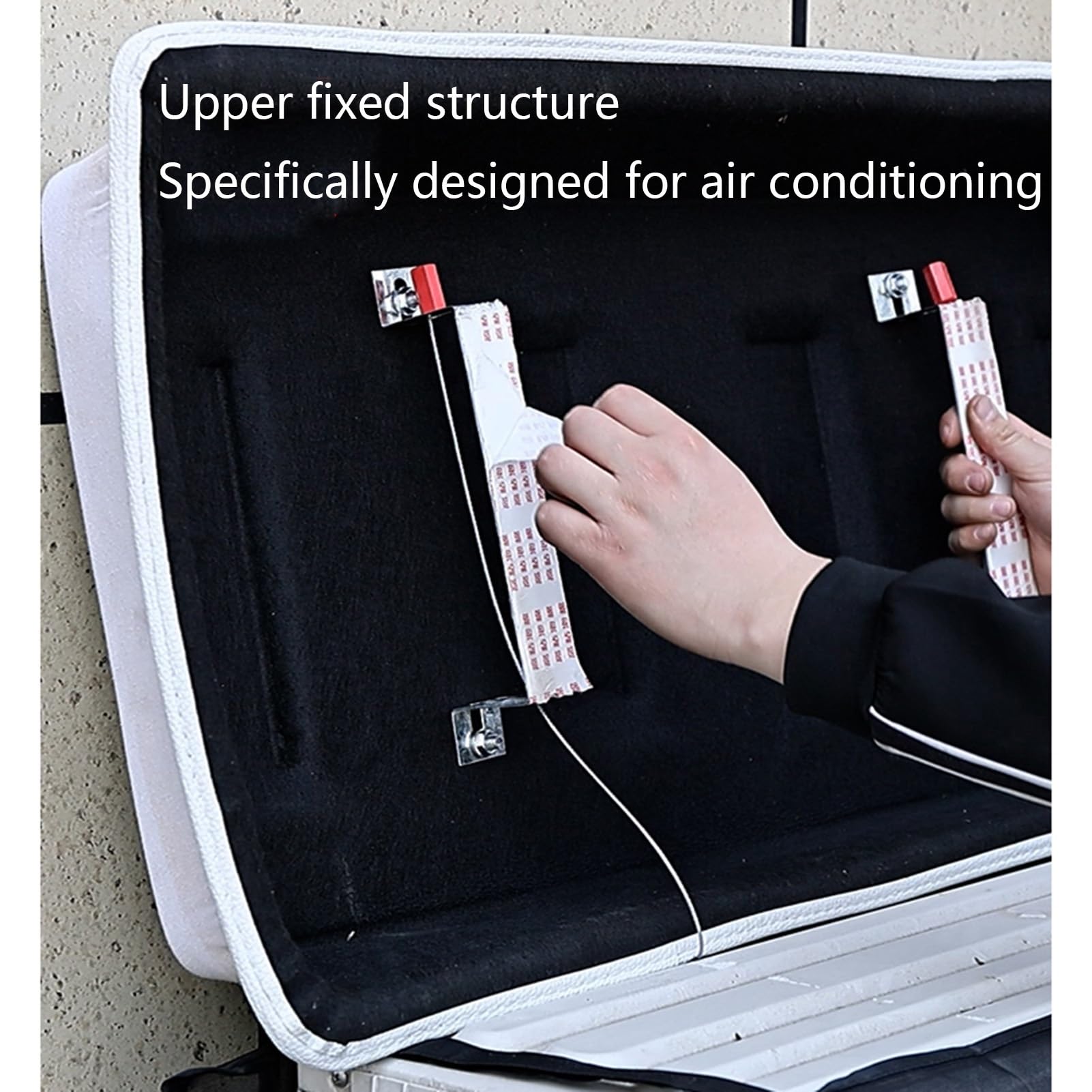 Housse de climatisation extérieure, housse de pompe à chaleur étanche à la poussière avec filet de protection blanc, housse de fenêtre extérieure pour : fenêtre extérieure couverture de courant