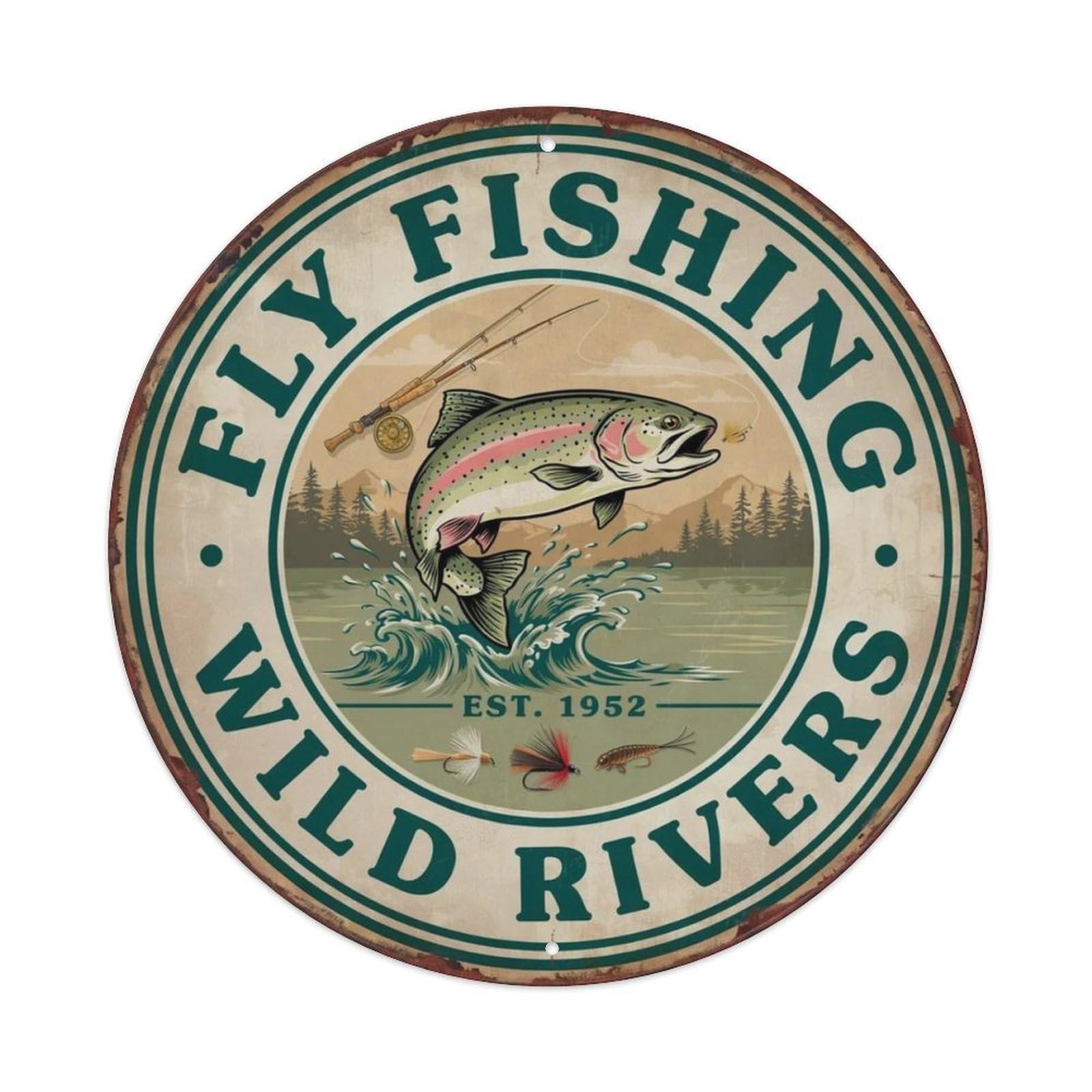 Trout Whisperer Metal Tin Sign Plaque