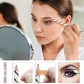 KAIQIKAIXI 6 Pcs Multicolor Eyebrow Pencil Precise Fine Tip Set For Marking,Filling And Outlining,Tattoo Makeup And Microblading Supplies Kit-Daily Professional Makeup Eyeliner Pen Easy To Color