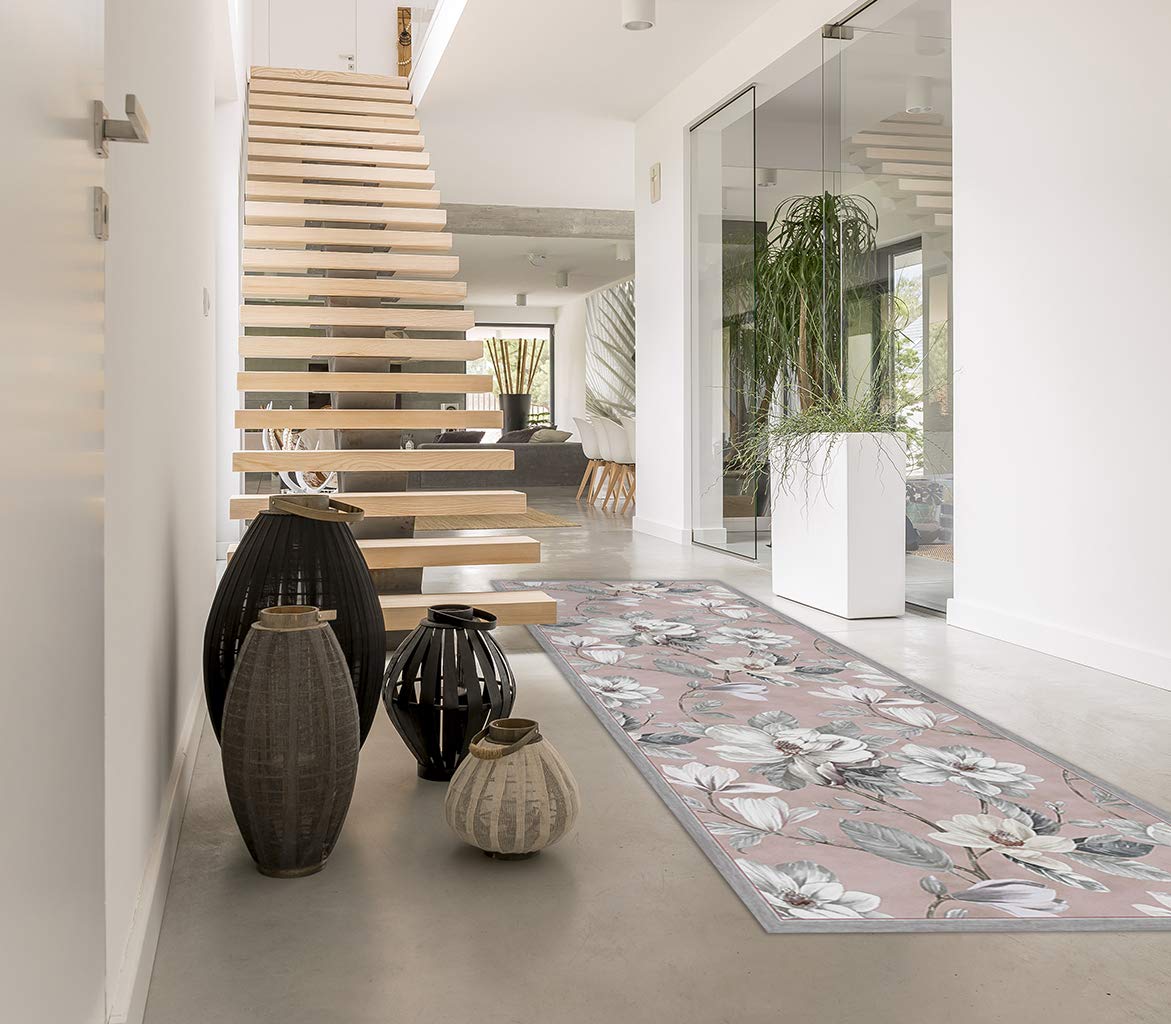 Vilber, Magnolia DU 04 Vinyl Rug, 52 x 140 x 0.22 cm, Pink, 52 x 140 cm (Rectangular) - Image 3