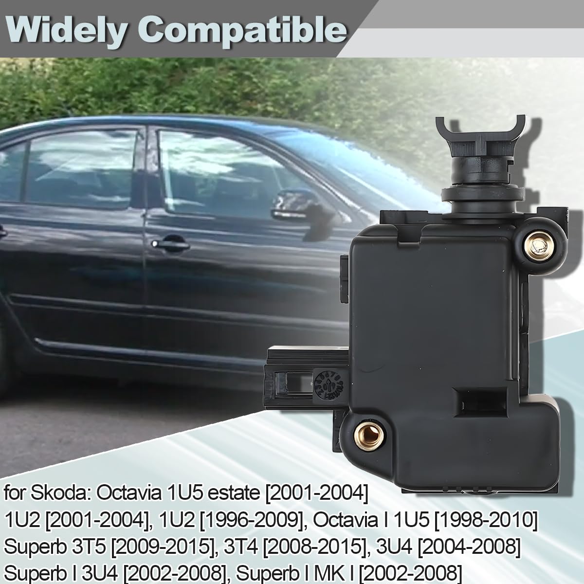 ZAMDOE 3B0959781C Serrure Hayon 2-Pôles pour VW Passat Golf 4 IV Polo 9N New Beetle Bora Touareg pour Skoda Octavia Superb pour Audi TT Roadster Cabriolet Berline Break Verrouillage centralisé Coffre