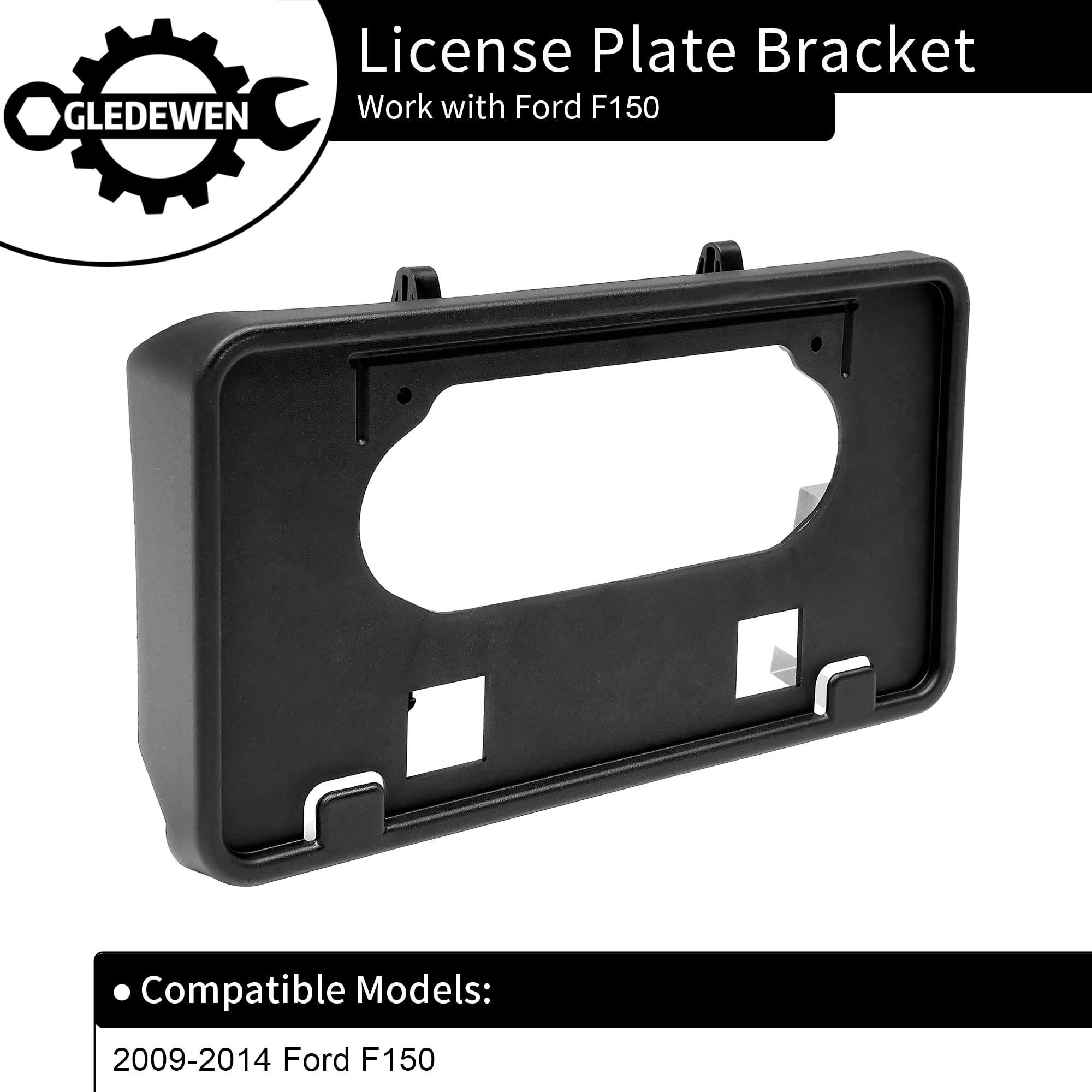 Front License Plate Bracket Holder For 2009-2014 Ford F-150 - Replaces OEM 9L3Z-17A385-A