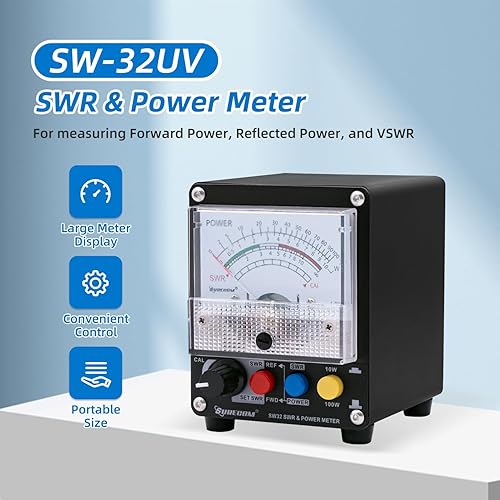 Miniatura 4 de Mcbazel Surecom SW-32UV 125-525MHz 100Watt SWR & Power Meter Negro medidor de potencia