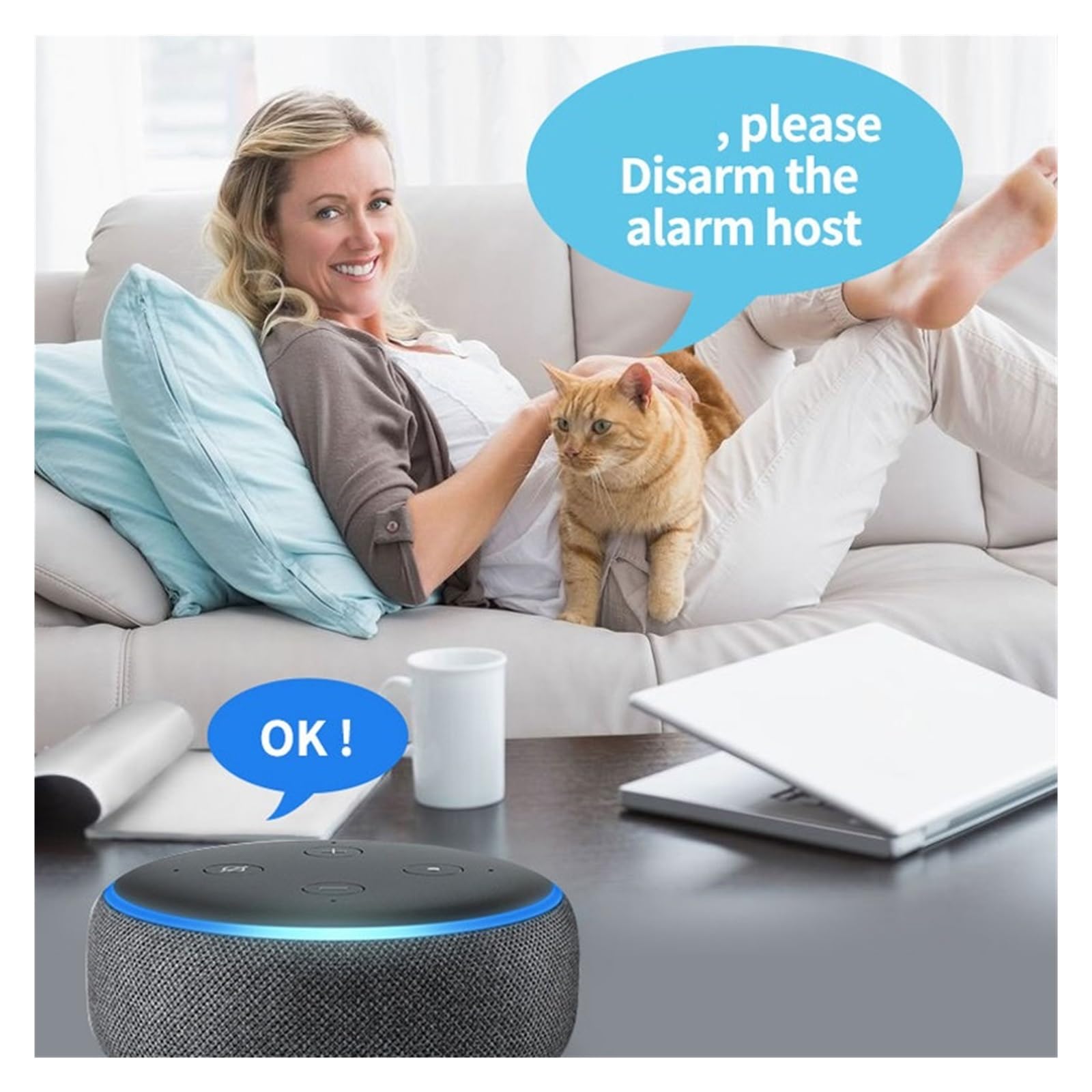 App Control Smart WiFi gsm Sistema de Alarma de Seguridad for el hogar Pantalla LED Sensor de Puerta inalámbrico Detector PIR(I)