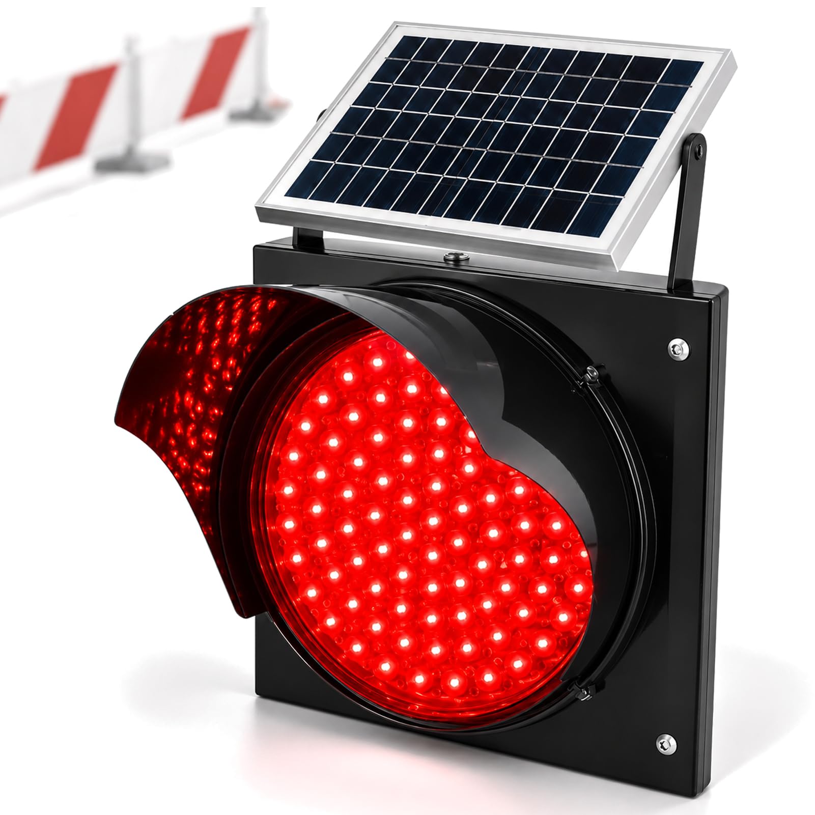 Semáforo Solar LED Intermitente, Rojo/Amarillo, 12/16 Pulgadas, IP65