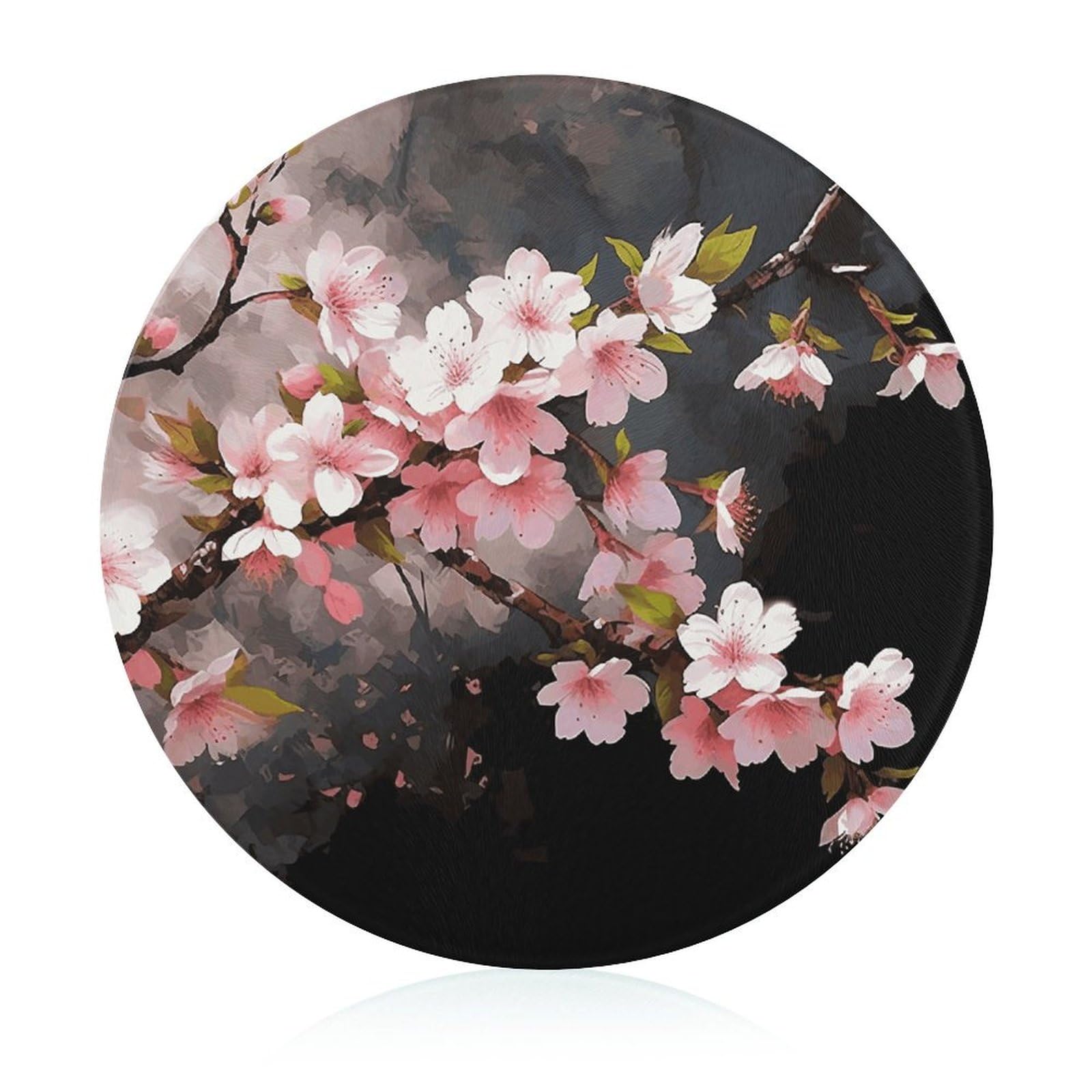 Planche à découper en verre fleurs de cerisier pour sublimer le comptoir