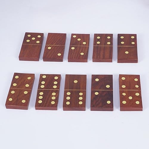 Miniatura 6 de Juego de dominó de madera barco bandeja única hecha a mano juguetes y juegos de mesa para adultos