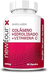 Kit c/ 2 - Colágeno Hidrolisado com Vitamina C Verisol® 520mg – 120 Cápsulas NewFour | Pele, Cabelos, Unhas e Articulações – Sem Glúten, Açúcar e Lactose