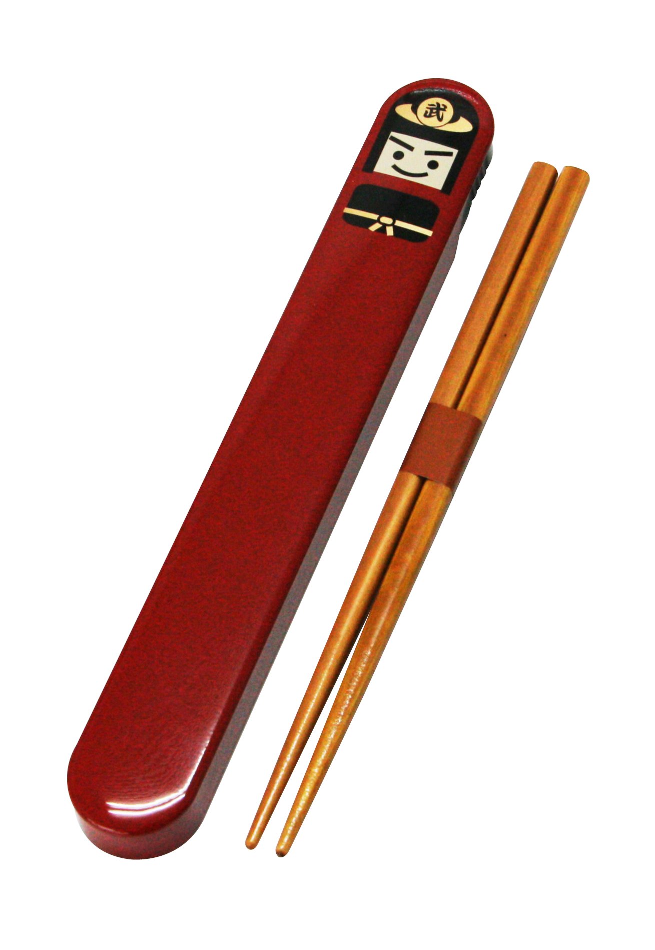 Tatsumiya Kokeshi Lunch Box 18.0 Kokeshi Chopsticks Case Set, Samurai Size: Approx. W7.7 x D2.7 H1.3 33152