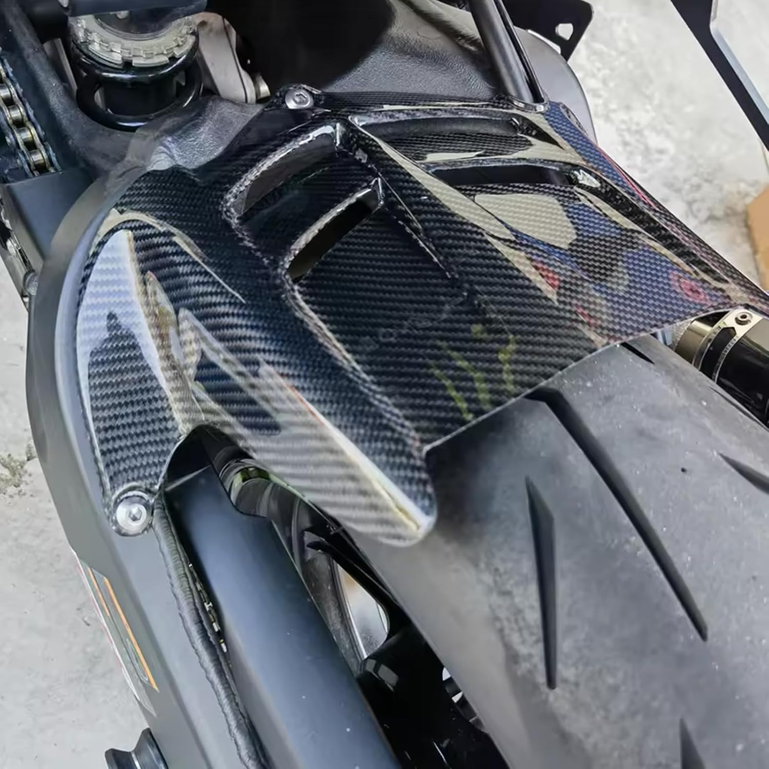 Motorcycle Rear Fender Fairing Mudguard Splash Mud Flaps For Kawasaki Ninja 636 ZX6R ZX636 ZX 6R 2009-2022 2023 ZX-6R Motorcycle Rear Fender Hugger Cover Mud-guard Guard Fairing Cowl