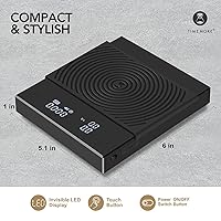 Vista 3 de TIMEMORE Báscula de café Basic 2.0 Báscula electrónica de espresso con temporizador, 70.55 oz y caudal de agua y función de temporizador