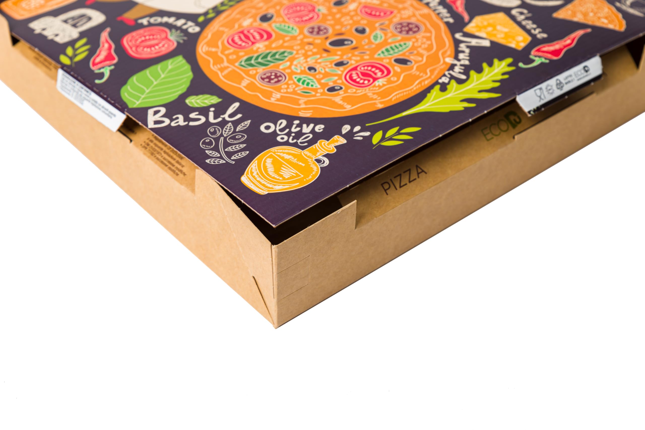 COPERCHIO STAMPATO CON QUALITA' FOTOGRAFICA per cubo scatola pizza 33x33 200 pezzi