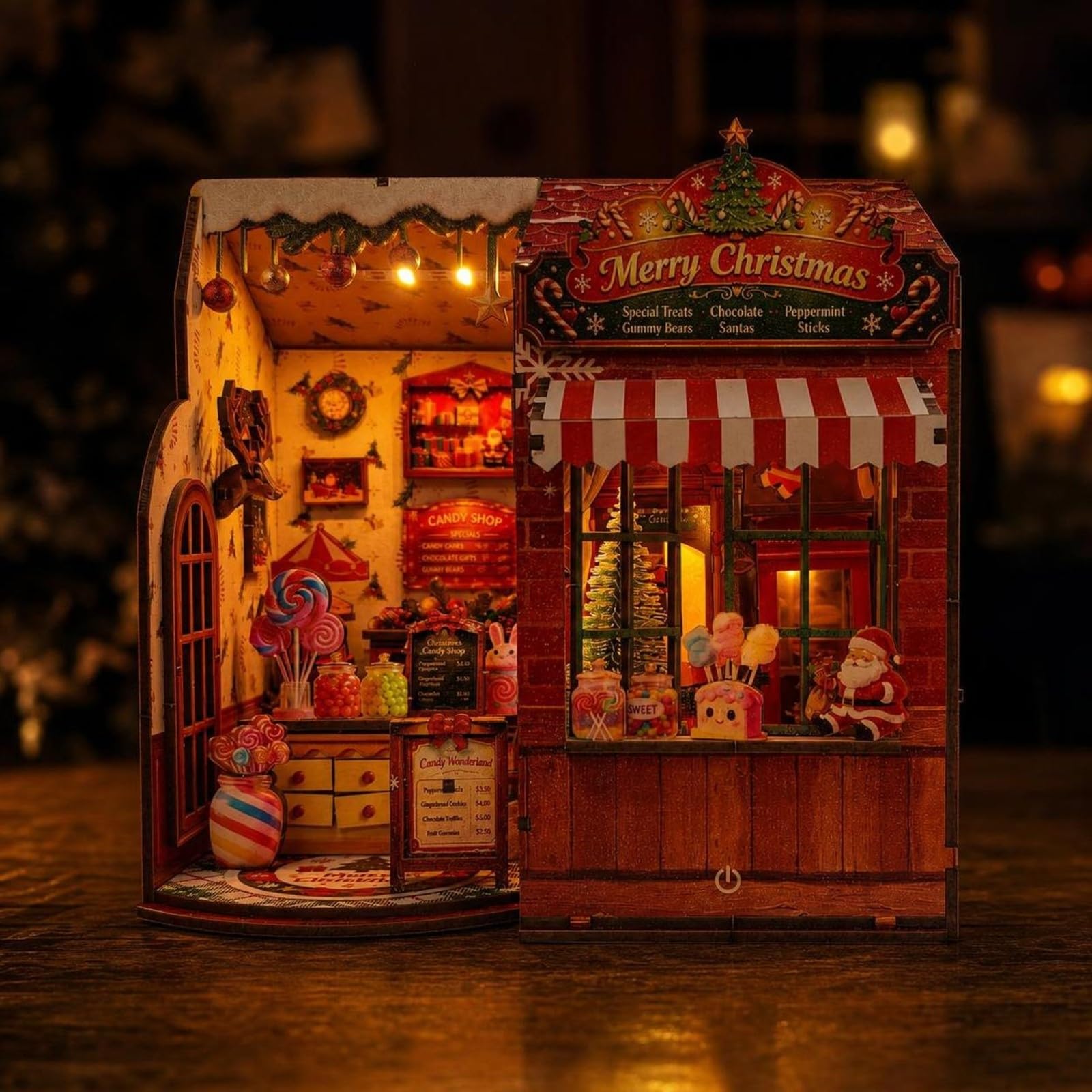 Almencla Modellino 3D in Legno Decorativo Diorama | Casetta Decora, per Decorazione Natalizia, Scrivania