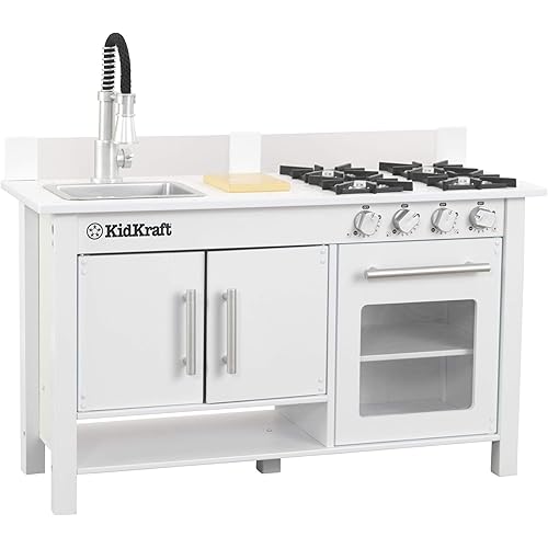 KidKraft Little Cook's Work Station Kitchen, Gift for Ages 3+ , White