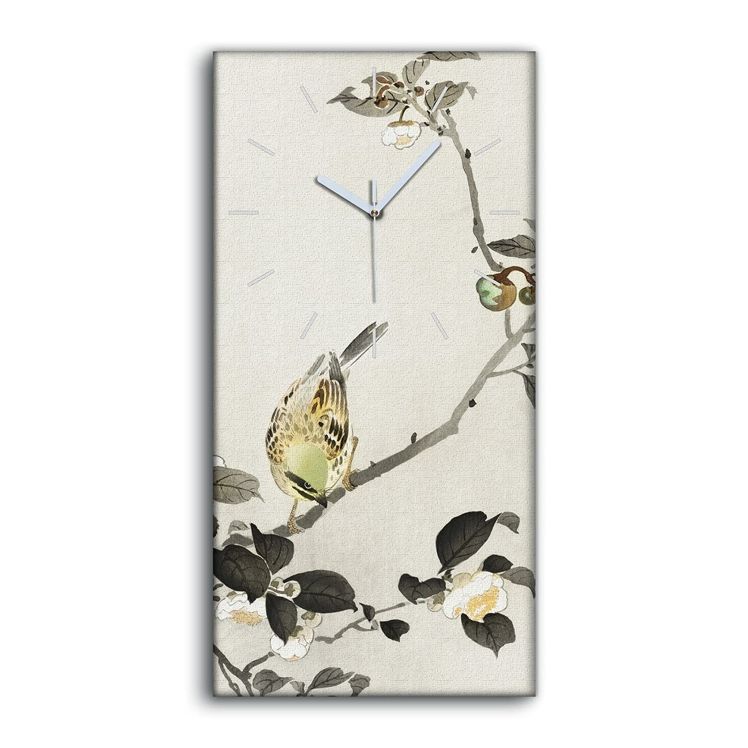 Horloge sur Toile Art Mural Oiseau Design Moderne Finition Premium