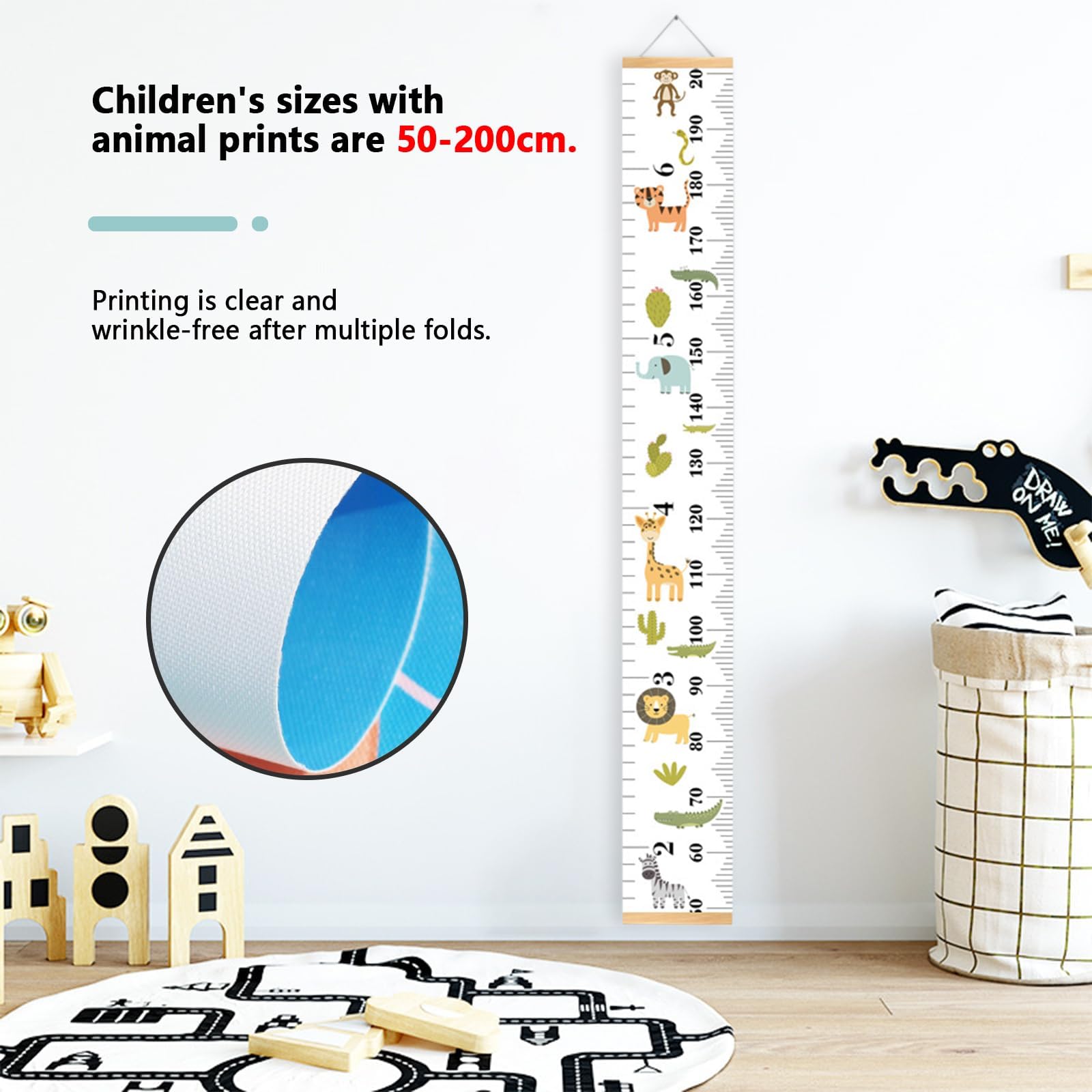 Toise Murale,Diagramme Taille Enfants, Mesure Enfant Mural, Bébé Toise Murale à Suspendre Règle, pour Fille Garçon Hauteur de Mesure pour Suivre l'Évolution Bébé jusqu'à 15 ans